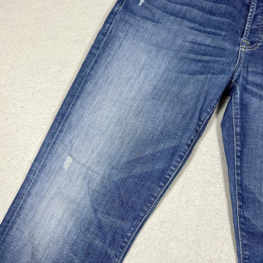 7 For All Mankind Josefina Skinny Boyfriend Jeans‎ Womens 30 Blue Distressed USA - Picture 5 of 16
